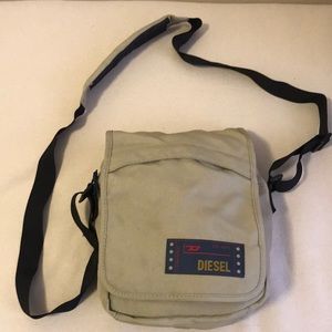DIESEL khaki crossbody bag w/ adjustable strap